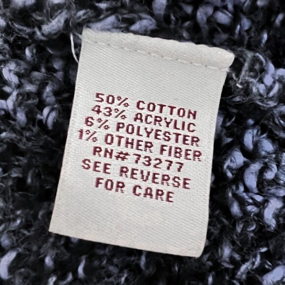 Women's Mudd Long Sleeve Sweater | Blue | Open Knit | Scoop Neck | Size Medium - Picture 9 of 10